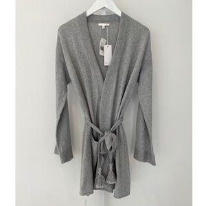 SKIN VALORA HEATHER GRAY COTTON KNIT ROBE SIZE SMALL NWTS!